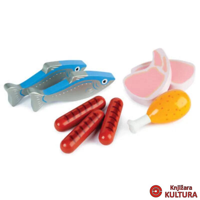 DRVENI SET MESO I RIBA T0104 