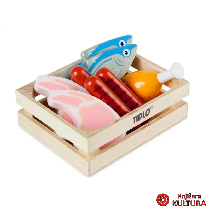 DRVENI SET MESO I RIBA T0104 