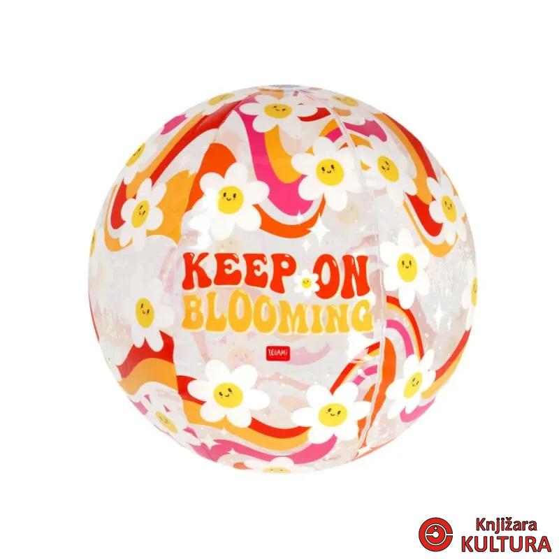 LOPTA ZA PLAŽU  - GLITTER BEACH BALL - DAISY 