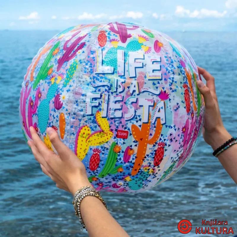 LOPTA ZA PLAŽU - GLITTER BEACH BALL - CACTUS 