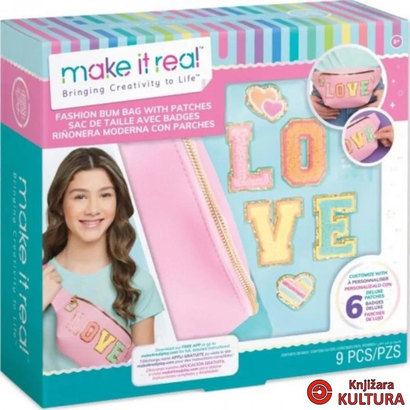 MAKE IT REAL MODNA BUM TORBA SA ZAKRPAMA 