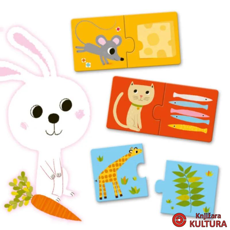 PUZZLE DUO ŠTA ŽIVOTINJE JEDU DJ08166 