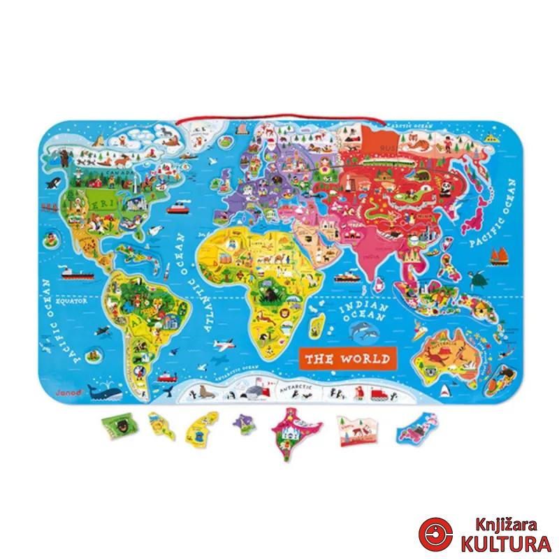 MAGNETNA KARTA SVIJET PUZZLE -JANOD 