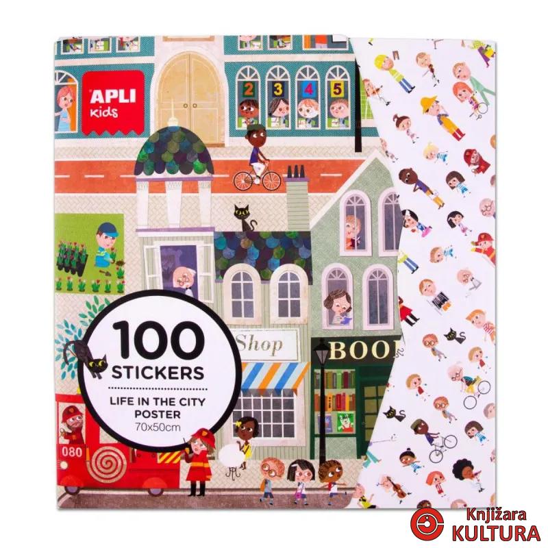 B.GIANT POSTER + 100 CITY STICKERS 19430AP 