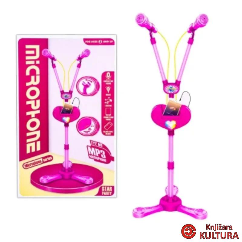 STALAK SA DVA MIKROFONA ROZE 31478 
