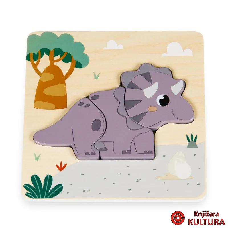 PINO 3D SLAGALICA TRICERATOPS 4 ELEMENTA 