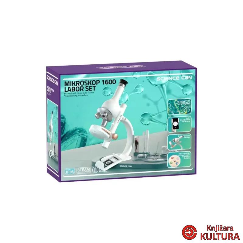 MIKROSKOP 1600X-LABOR.SET ZA ISTRAŽIVANJE SCIENCE CAN 