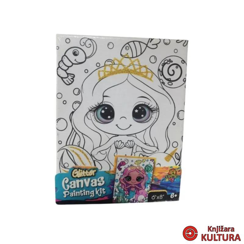 KREATIVNI SET SLIKA NA PLATNU GIRL GLITTER 