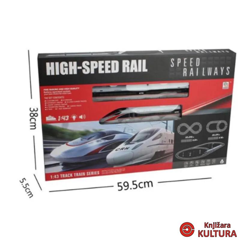 BRZI VOZ SA ŠINAMA SA ZVUKOM I SVJETLOM 478637 