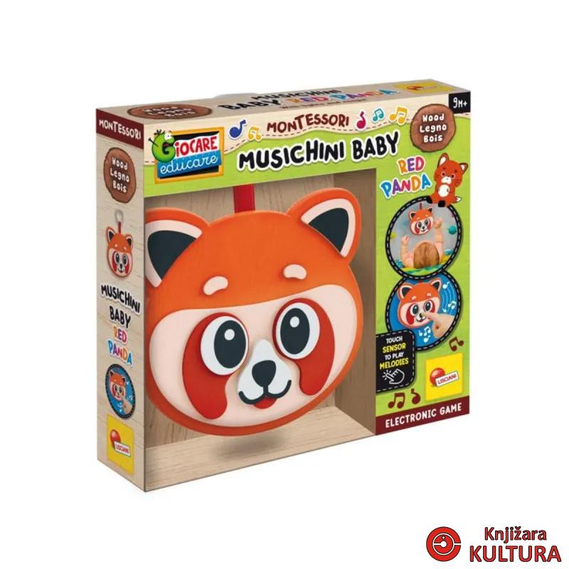 MONTESSORI DRVENA CRVENA PANDA KOJA PJEVA 