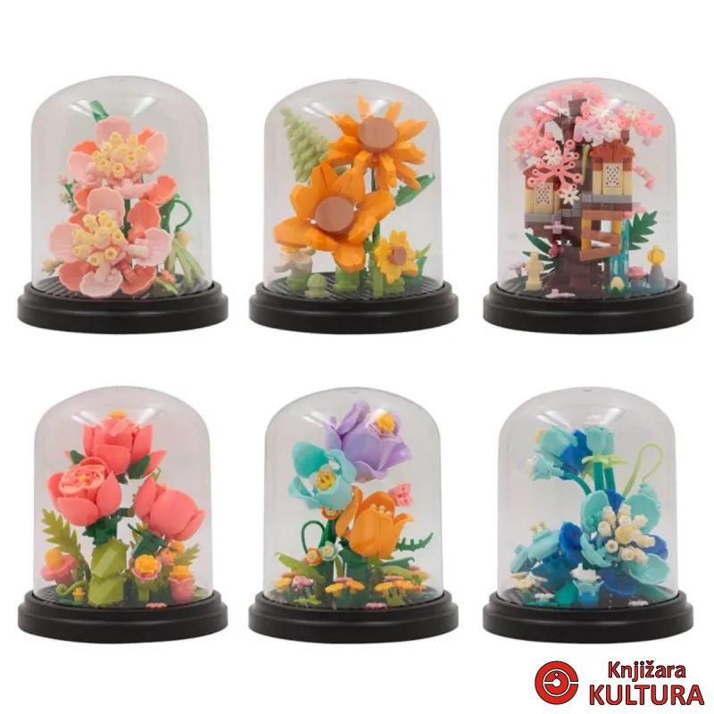 MINI KOCKE-SLAGALICE FLOWERS 6 ASST 