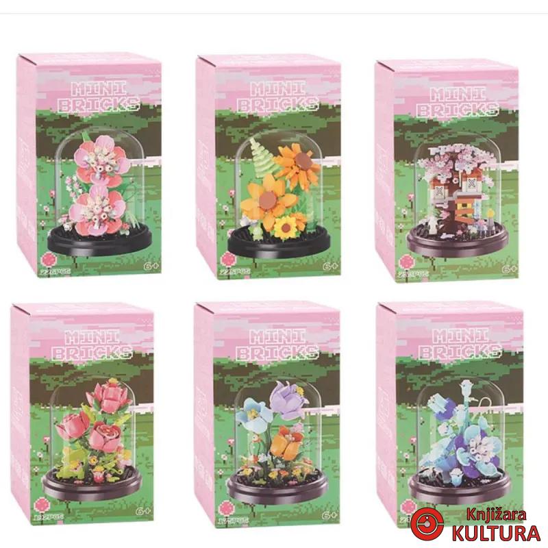MINI KOCKE-SLAGALICE FLOWERS 6 ASST 