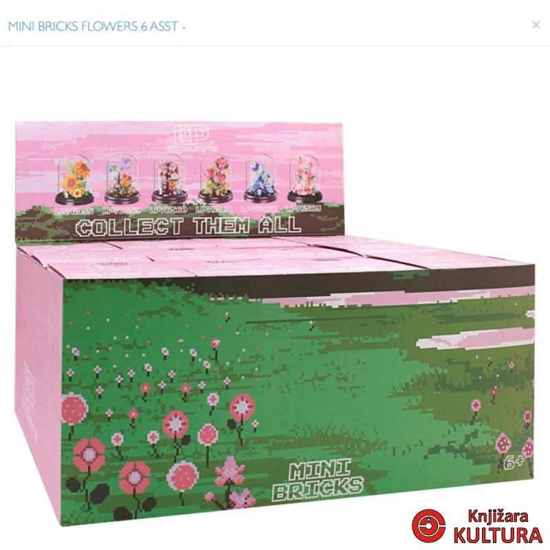 MINI KOCKE-SLAGALICE FLOWERS 6 ASST 