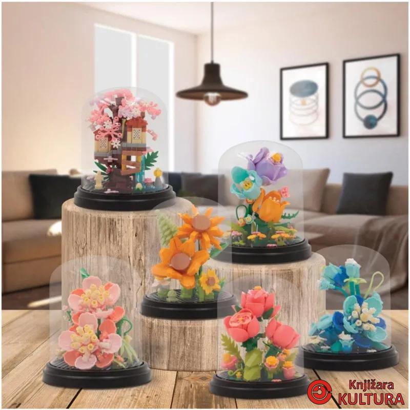 MINI KOCKE-SLAGALICE FLOWERS 6 ASST 