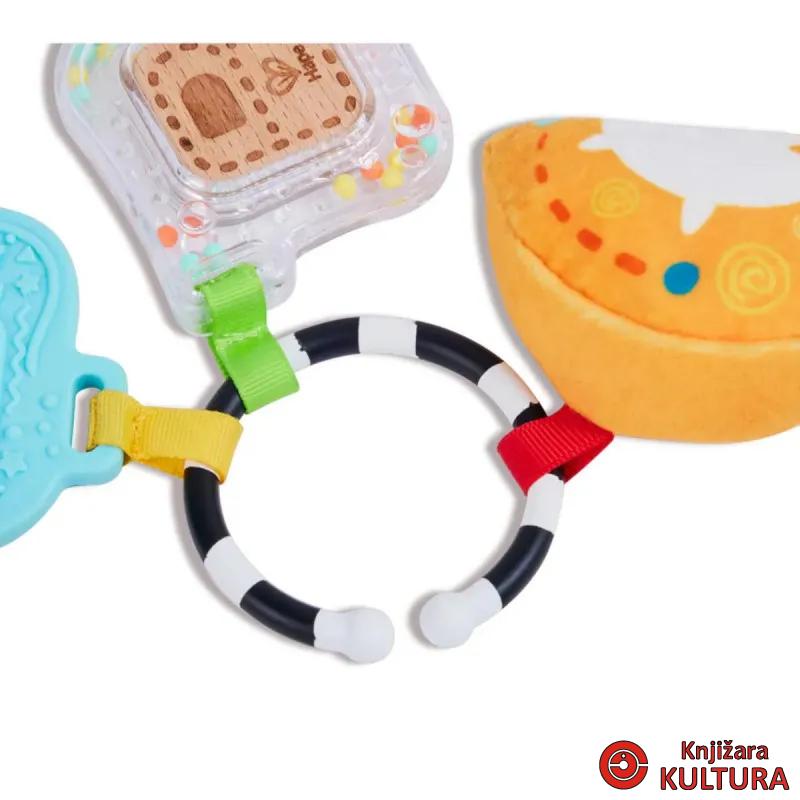 Hape baby ABC set zvečka, glodalica H0129 