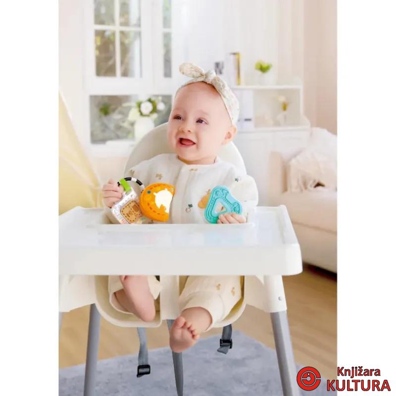 Hape baby ABC set zvečka, glodalica H0129 