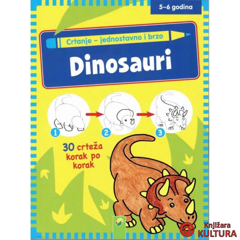 CRTANJE JEDNOSTAVNO BRZO-DINOSAURI 