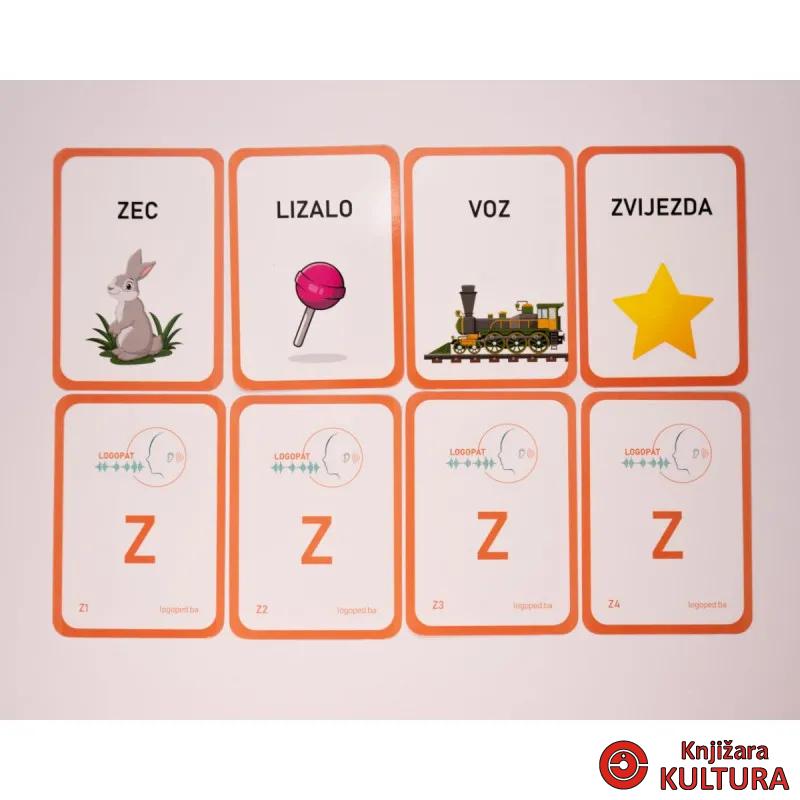 LOGOPEDSKE KARTICE-SLOVO Z-LATINICA 