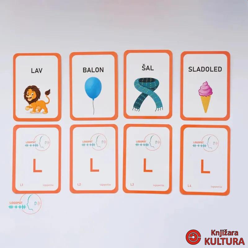 LOGOPEDSKE KARTICE-SLOVO L-LATINICA 