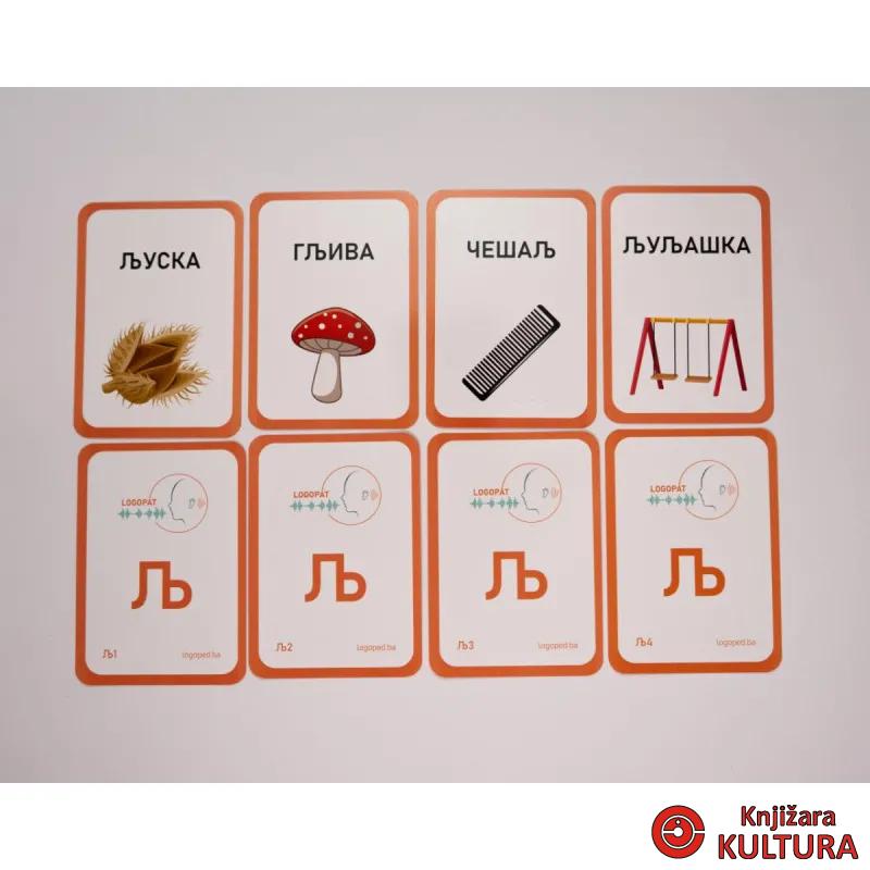 LOGOPEDSKE KARTICE-SLOVO LJ-ĆIRILICA 