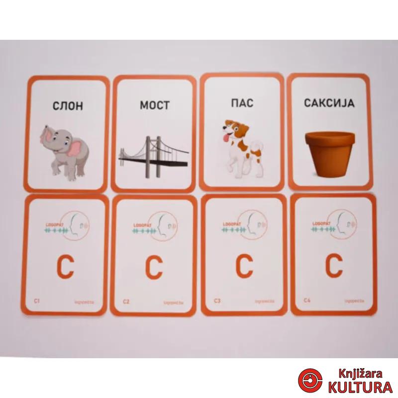 LOGOPEDSKE KARTICE-SLOVO S-ĆIRILICA 
