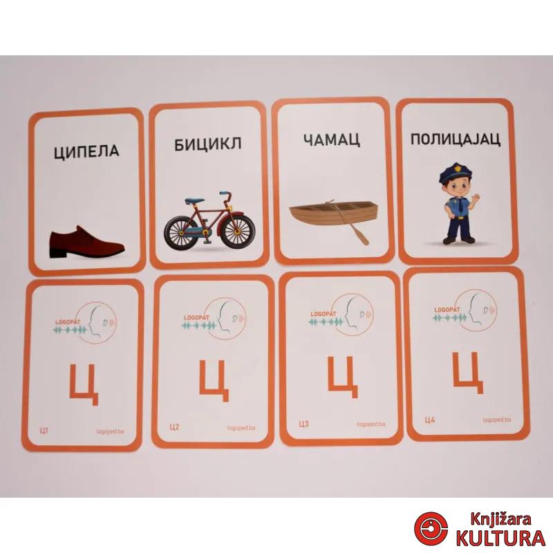 LOGOPEDSKE KARTICE-SLOVO C-ĆIRILICA 
