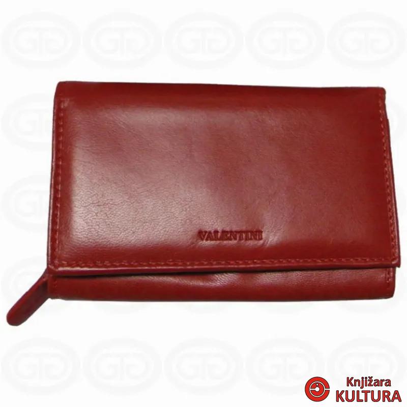NOVČANIK KOŽNI ŽENSKI CRVENI VALENTINI LUXURY 306884 