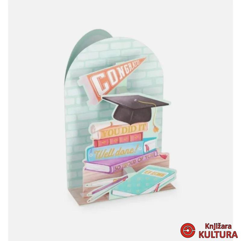 ČESTITKA POP UP GRADUATION BOOKS BGPU0025 