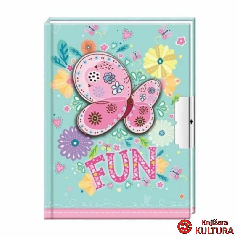 DNEVNIK SA KLJUČEM BUTTERFLY FUN 700137 