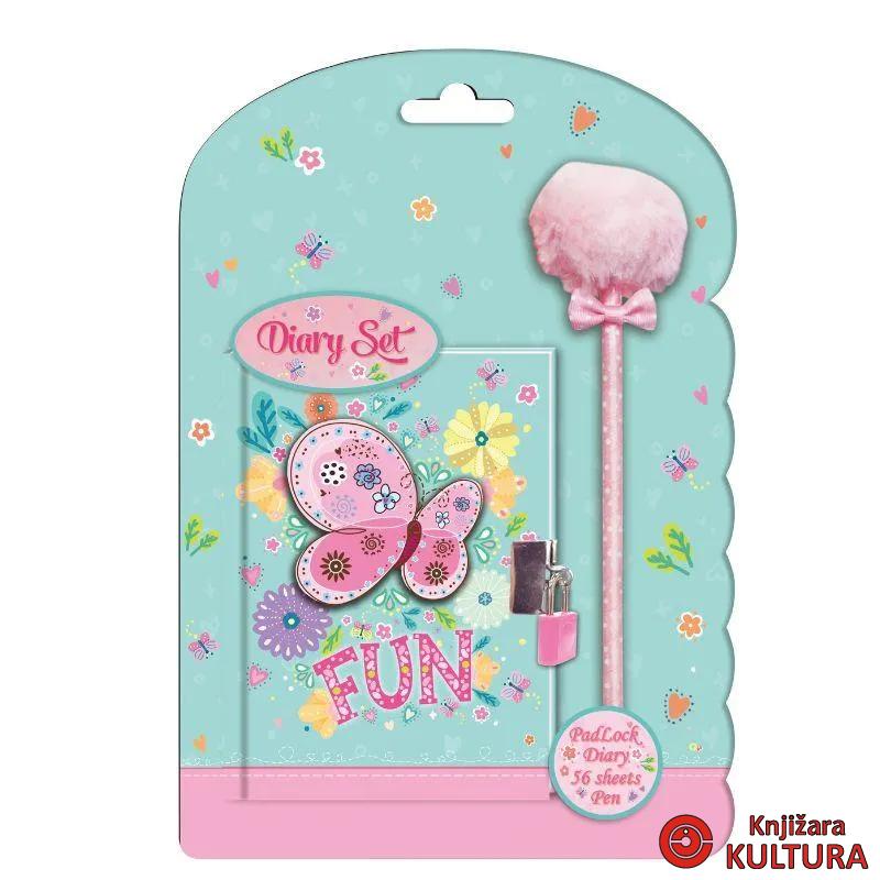 DNEVNIK SA OLOVKOM BUTTERFLY FUN 56L 