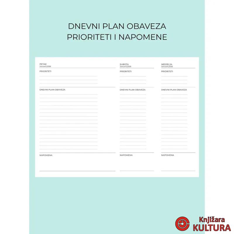 PLANER ROZE BIJELI MODA I TAKO TO 