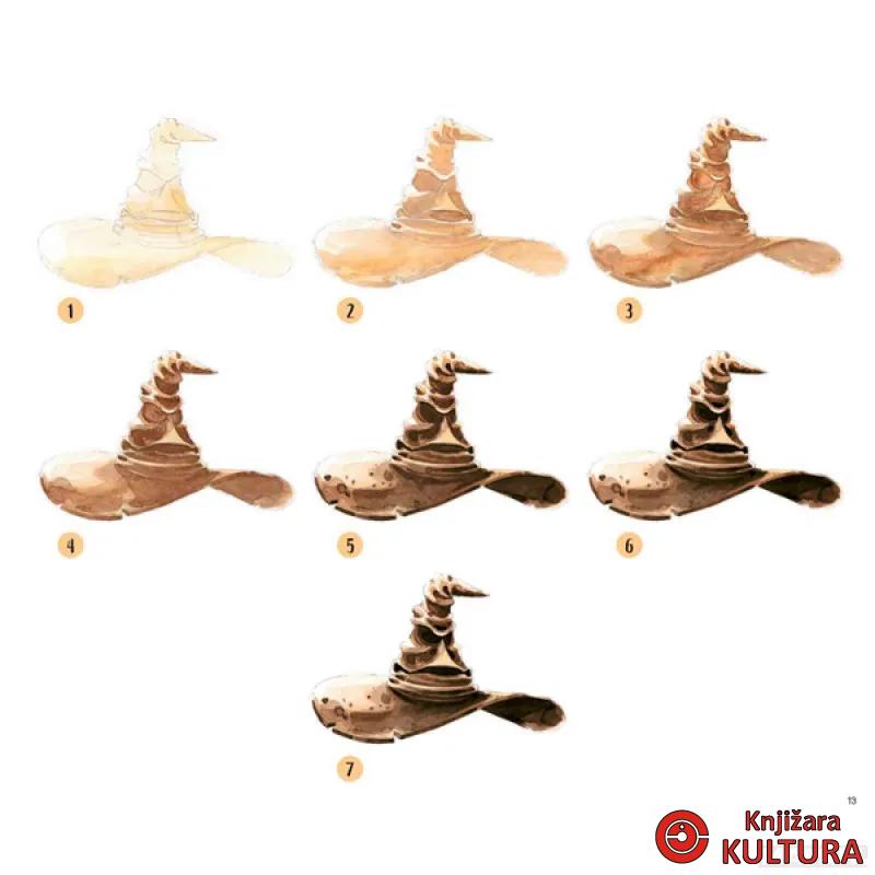 Harry Potter : čarolija boja : 32 korak po korak magična projekta za crtanje i b 