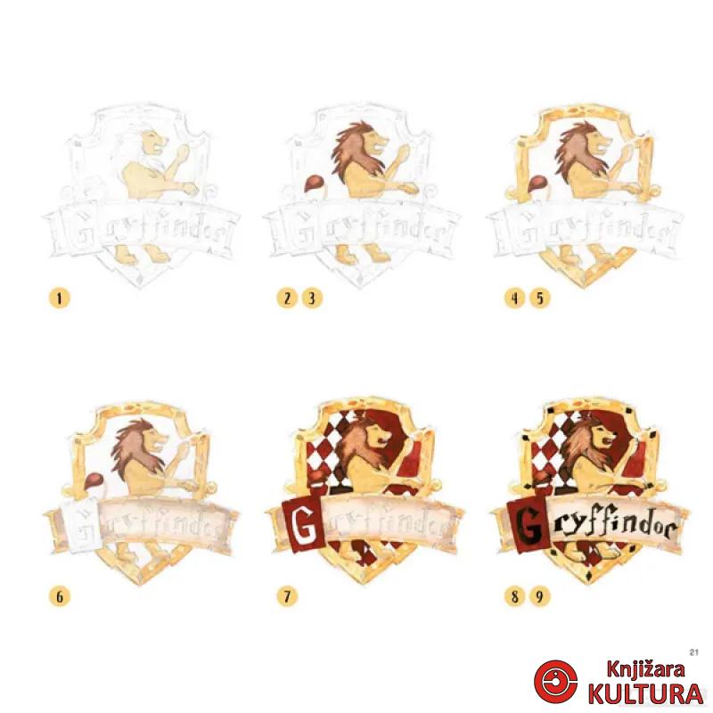 Harry Potter : čarolija boja : 32 korak po korak magična projekta za crtanje i b 