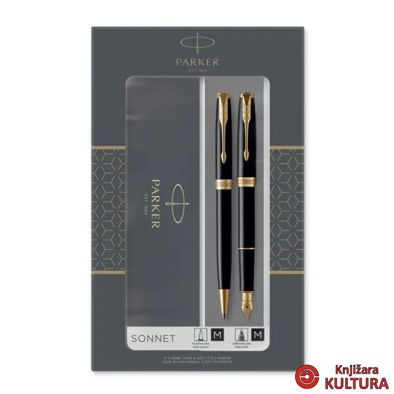 SET PARKER SONNET DUO (FP+BP) CRNO GT 